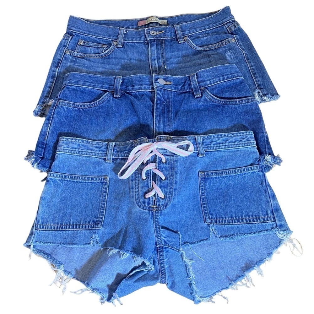 OLD NAVY GAP lot of 3 denim jean cutoff shorts size 6
